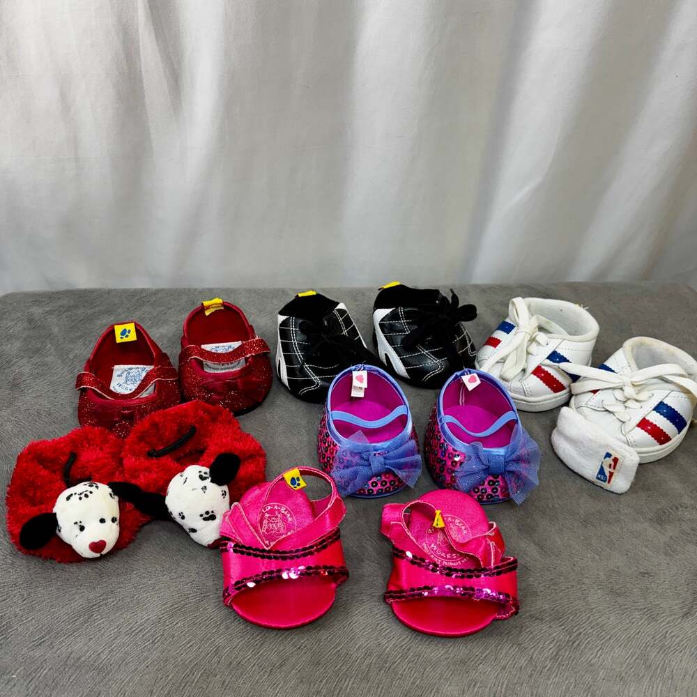 BAB Workshop Shoe Lot 6 Pairs Sneakers Slippers Sparkle Heels Mary Janes Cleats